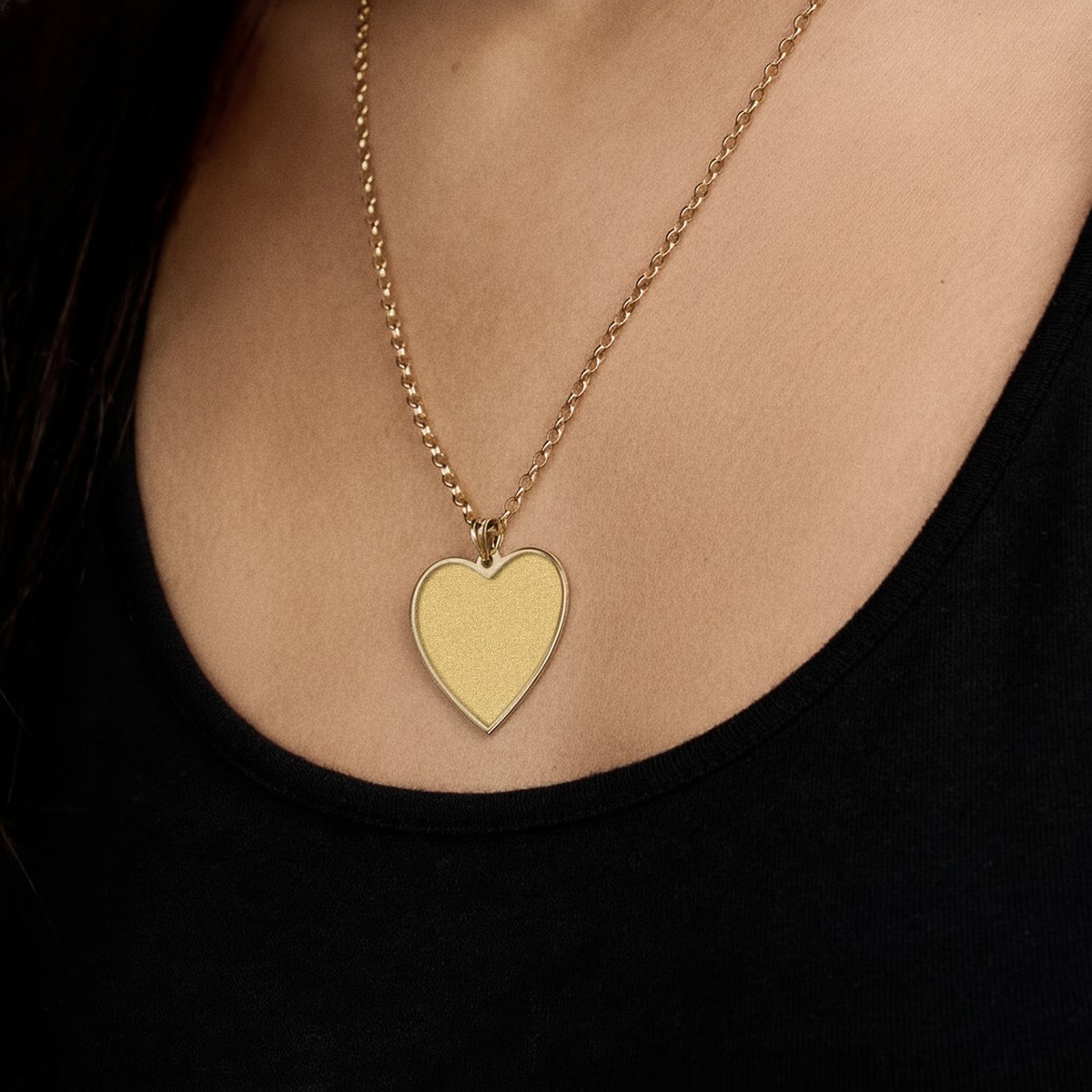 Heart Frame Photo Pendant