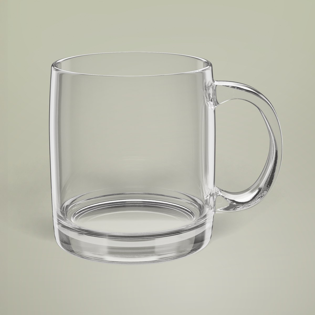 Glass Coffee Mug, 12.25oz