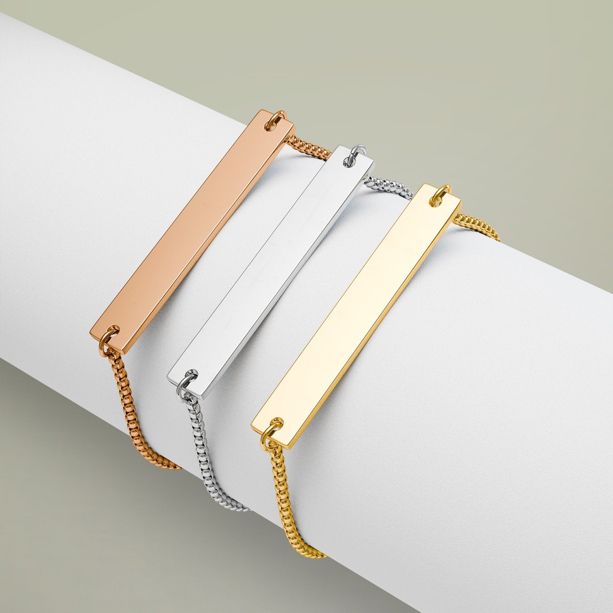 Adjustable Flat Bar Bracelet