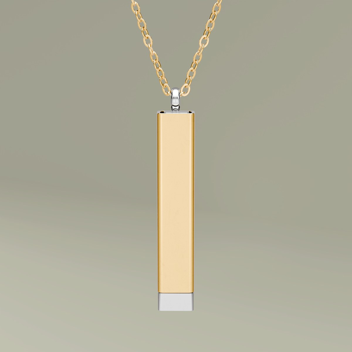 Hidden Message Sliding Blank Bar Necklace